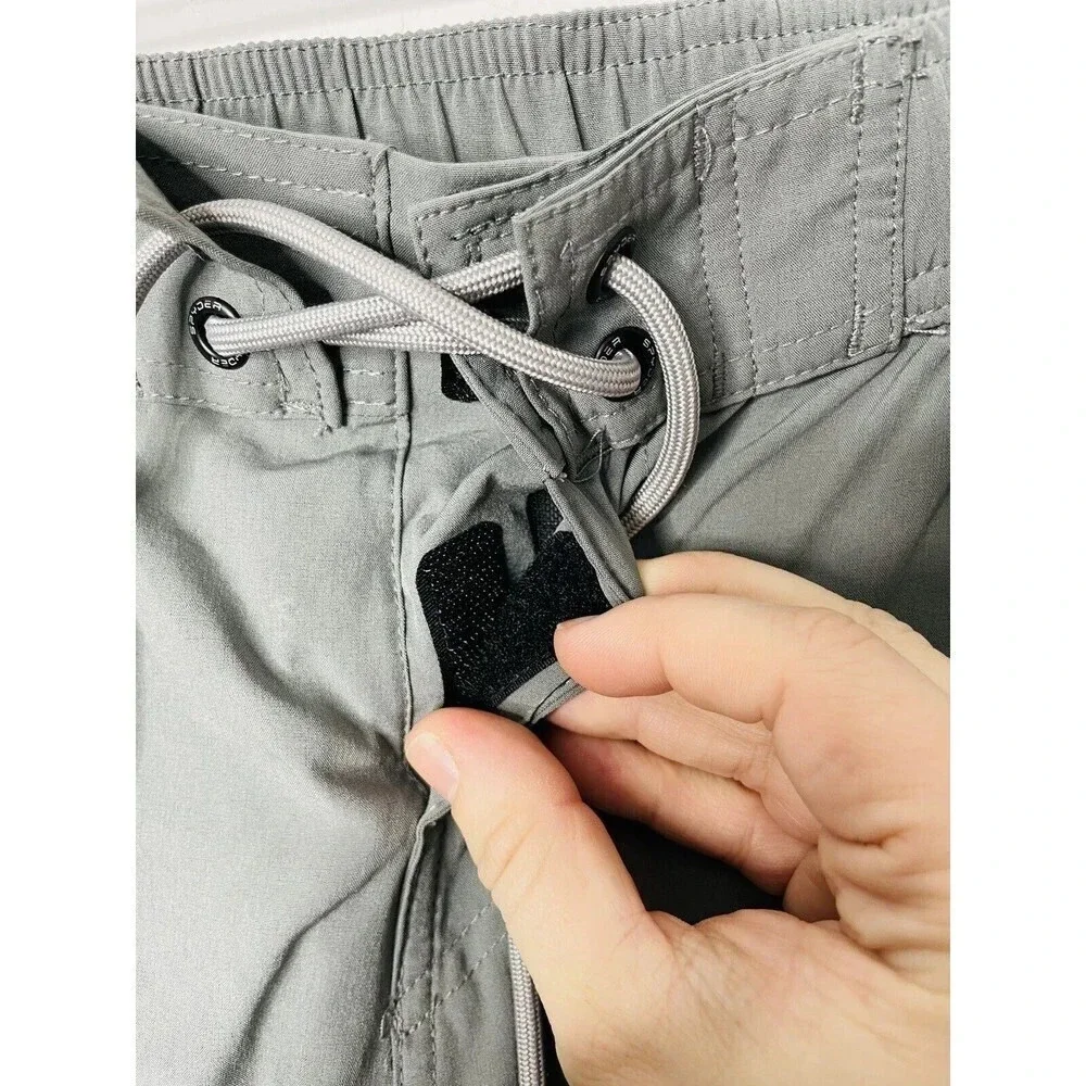 Spyder Quick Dry Swim Board Short Sz S Gray UV Protection Pockets 9